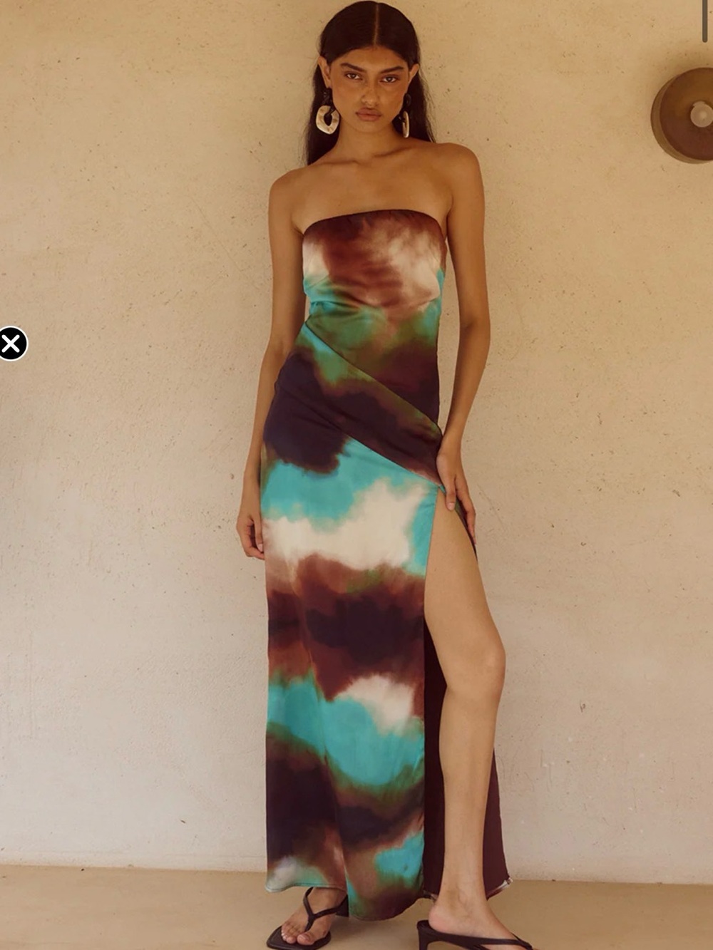 SEVEN WONDERS VEGA STRAPLESS MAXI DRESS - VEGA CHOCOLATE size Medium